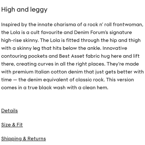 Aritzia⭐️Denim Forum Lola HR black♥️ - Picture 5 of 6